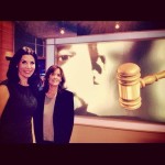 Kathleen Russell & Robin Sax, Fox11′s former Legal Analyst, before the taping of Fox's True Crime Stories half-hour special on the broken court system in California.